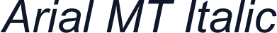 Arial MT Italic