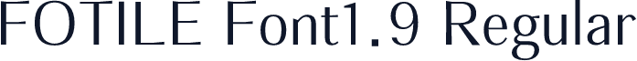 FOTILE Font1.9 Regular