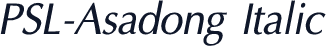 PSL-Asadong Italic