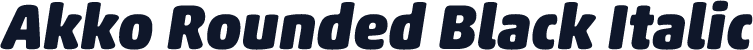 Akko Rounded Black Italic