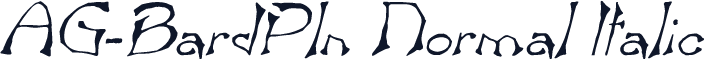 AG-BardPln Normal Italic