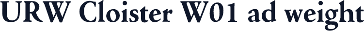 URW Cloister W01 ad weight