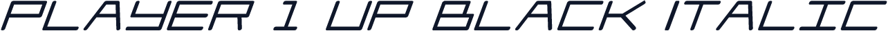 Player 1 Up Black Italic