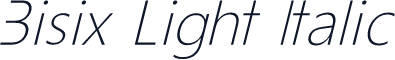 Bisix Light Italic