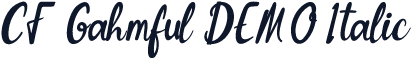 CF Gahmful DEMO Italic