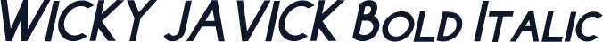 WICKY JAVICK Bold Italic