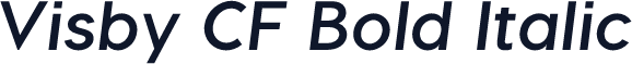 Visby CF Bold Italic