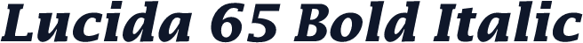 Lucida 65 Bold Italic