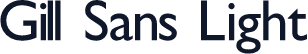 Gill Sans Light