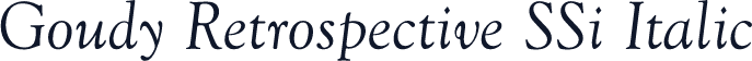 Goudy Retrospective SSi Italic