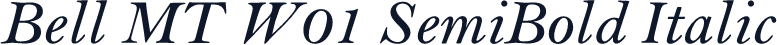 Bell MT W01 SemiBold Italic