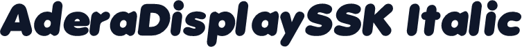 AderaDisplaySSK Italic