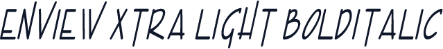Enview Xtra Light BoldItalic