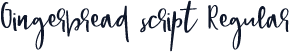 Gingerbread script Regular