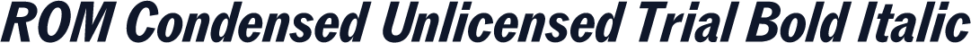 ROM Condensed Unlicensed Trial Bold Italic