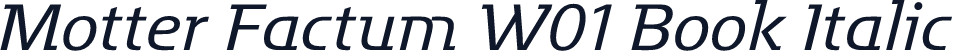 Motter Factum W01 Book Italic