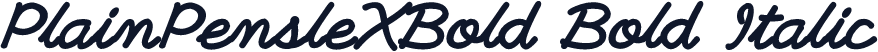 PlainPensleXBold Bold Italic