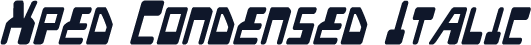 Xped Condensed Italic