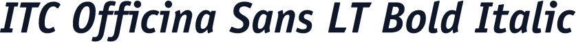 ITC Officina Sans LT Bold Italic