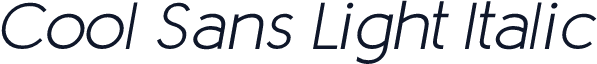 Cool Sans Light Italic