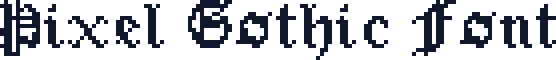 Pixel Gothic Font