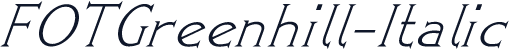 FOTGreenhill-Italic