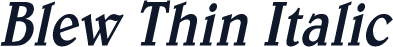 Blew Thin Italic