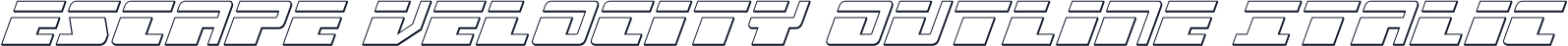 Escape Velocity Outline Italic