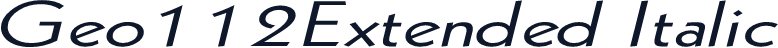 Geo112Extended Italic