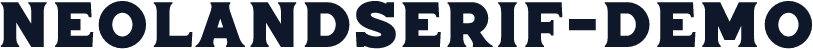 NeolandSerif-Demo