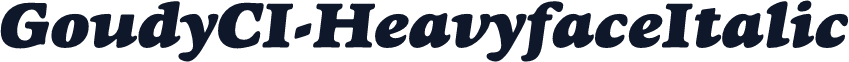 GoudyCI-HeavyfaceItalic