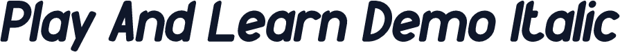 Play And Learn Demo Italic