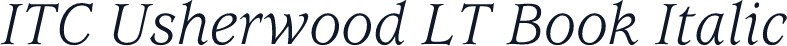 ITC Usherwood LT Book Italic