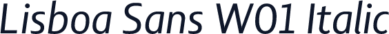 Lisboa Sans W01 Italic