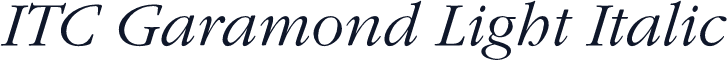 ITC Garamond Light Italic