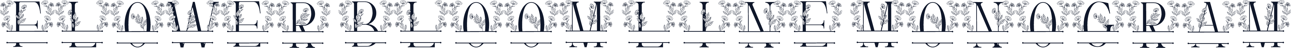 Flower Bloom Line Monogram