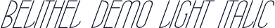 Belithel Demo Light Italic
