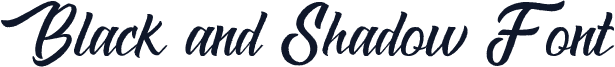 Black and Shadow Font