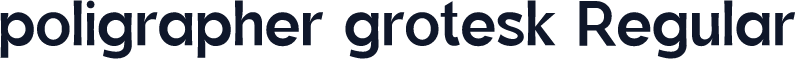 poligrapher grotesk Regular