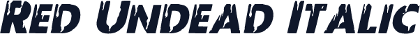 Red Undead Italic