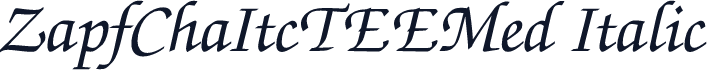 ZapfChaItcTEEMed Italic