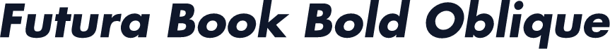 Futura Book Bold Oblique