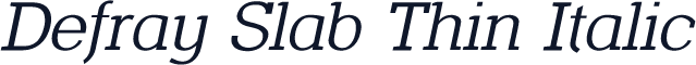 Defray Slab Thin Italic