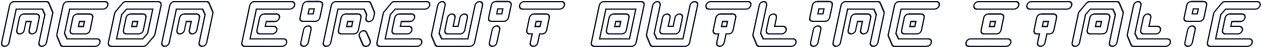 Neon Circuit Outline Italic