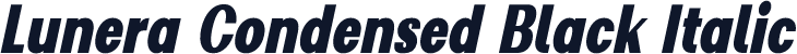 Lunera Condensed Black Italic