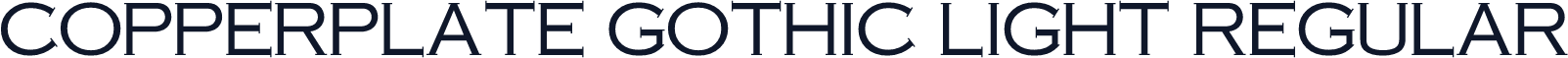 Copperplate Gothic Light Regular