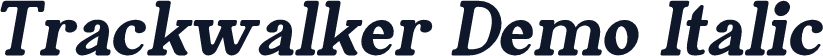 Trackwalker Demo Italic