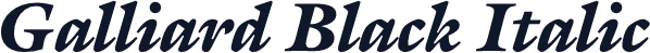 Galliard Black Italic