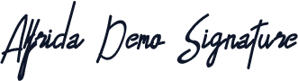 Alfrida Demo Signature