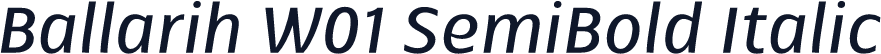 Ballarih W01 SemiBold Italic